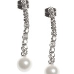 Pendientes de perlas y diamantes Antípodas