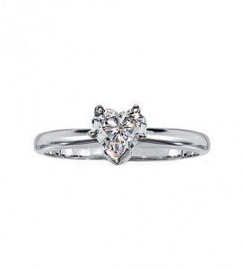 Solitario de diamantes CORAZON