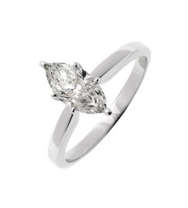 Solitario de diamantes MARQUISE