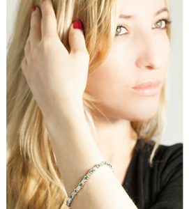 DEBBY, Pulsera de esmeraldas y diamantes