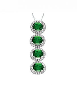 DELICADEZA, Collar de esmeraldas y diamantes