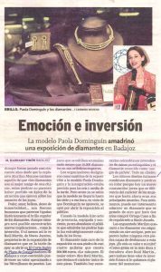 diamantes en el periodico
