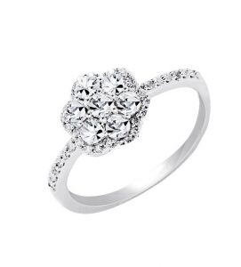 Anillos de diamantes en orla