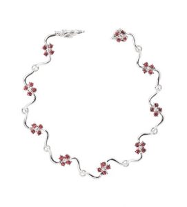 pulsera de diamantes y rubíes