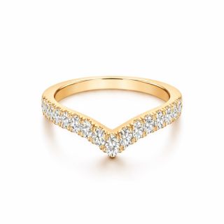 Alianza de diamantes Madeira oro amarillo