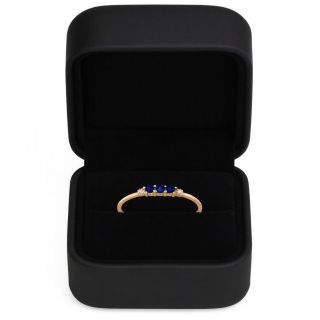 Anillo de zafiro y diamantes Sicilia estuche
