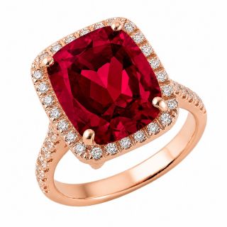 Anillo de citrino y diamantes Brisa oro rosa
