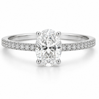Anillo de diamantes Leticia oro blanco
