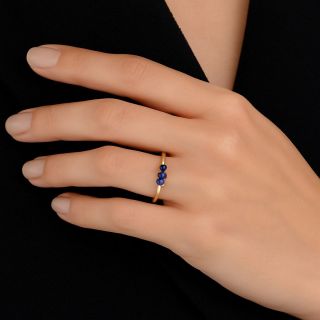 Anillo de zafiro y diamantes Sicilia