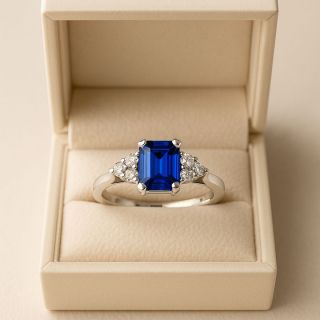 Anillo de tanzanita y diamantes Cauca estuche