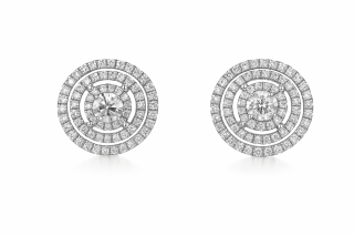 Pendientes de diamantes CIRCO oro blanco
