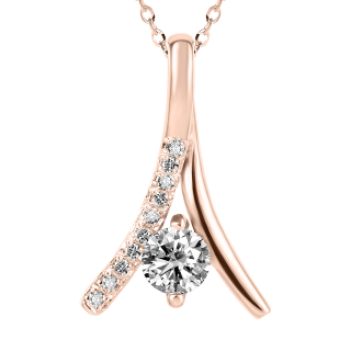 Colgante de diamantes Itziar oro rosa