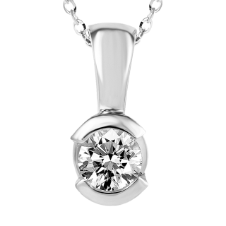 Colgante de diamantes Olga oro blanco
