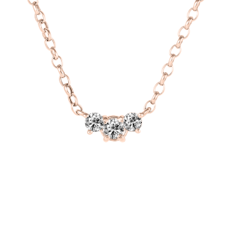 Colgante de diamantes Trilogy oro rosa