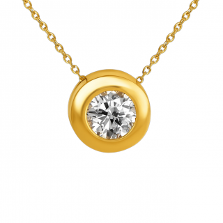 colgante de diamantes BISEL oro amarillo