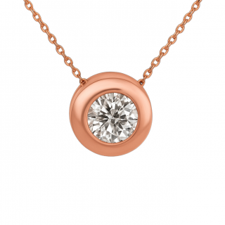 colgante de diamantes BISEL oro rosa