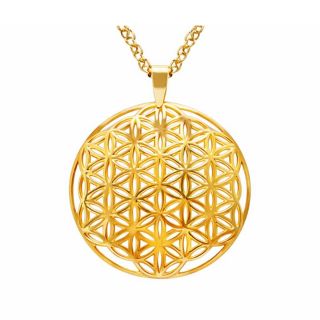 Colgante Flor de la Vida oro amarillo de 1ª ley