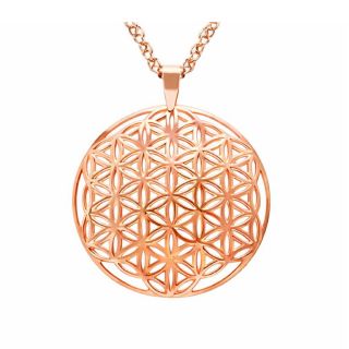 Colgante Flor de la Vida oro rosa 1ª ley