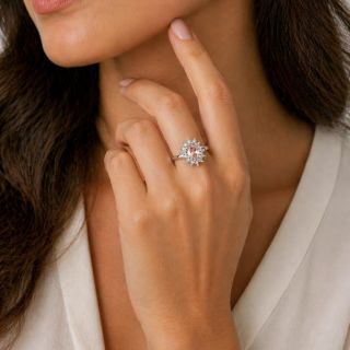 Anillo de morganita y diamantes Ibague modelo