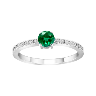 Anillo de esmeralda y diamantes 
