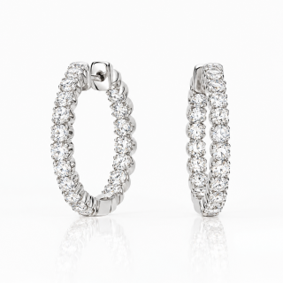Pendientes de oro blanco y diamantes Holi
