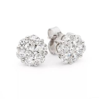 Pendientes de diamantes Spring oro blanco