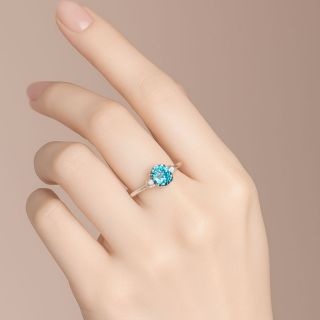 Anillo de aguamarina y diamantes Luxemburgo modelo