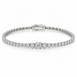 Pulsera de oro blanco y diamantes Ohio