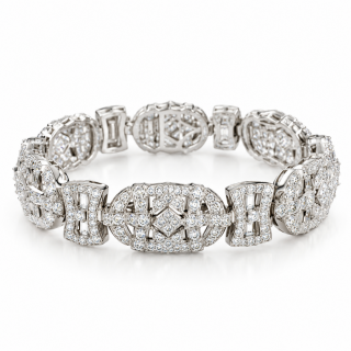 Pulsera de oro blanco y diamantes Orleans 