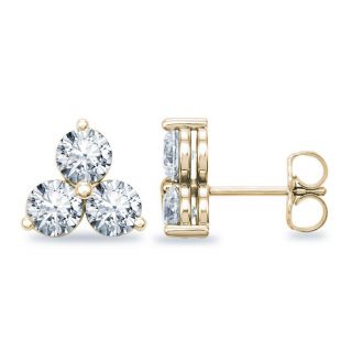 Pendientes de diamantes Helena oro amarillo