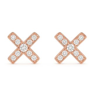 Pendientes de diamantes Lyon 1 oro rosa