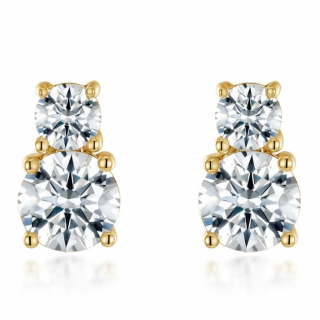 Pendientes de diamantes Arlene oro amarillo