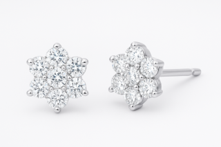 Pendientes de diamantes CLARA oro blanco