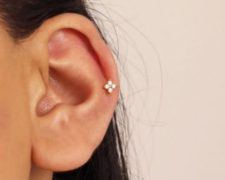 Pendientes de diamantes Nantes modelo 2 agujero