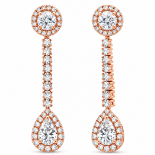 Pendientes de diamantes Tokyo oro rosa