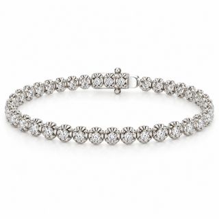 Pulsera oro blanco y diamantes Carlota
