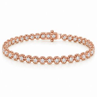Pulsera de oro rosa y diamantes Carlota
