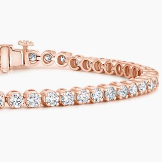 Pulsera de diamantes y oro rosa Denver detalle