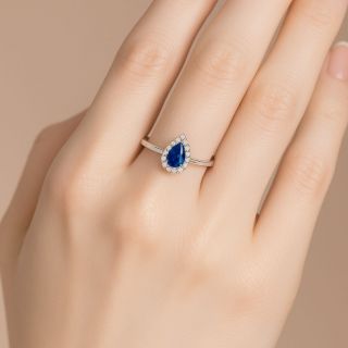 Anillo de zafiro y diamantes Sarajevo modelo