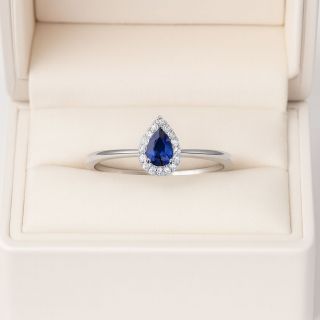 Anillo de zafiro y diamantes Sarajevo estuche