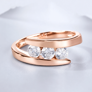 Alianza de diamantes Kalei oro rosa creatividad