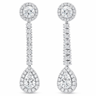 Pendientes de diamantes Tokyo oro blanco