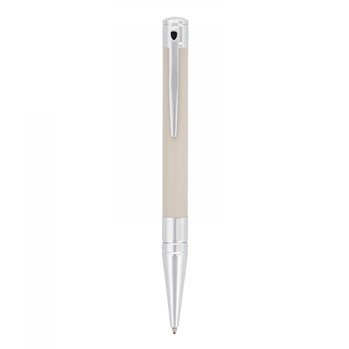 Bolígrafo de diseño en beige mate y plata