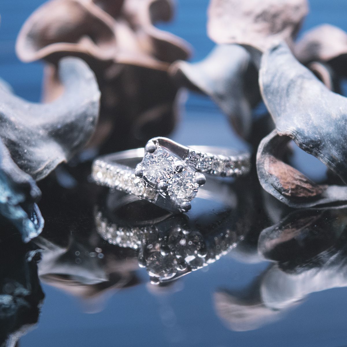 anillo tu y yo de diamantes