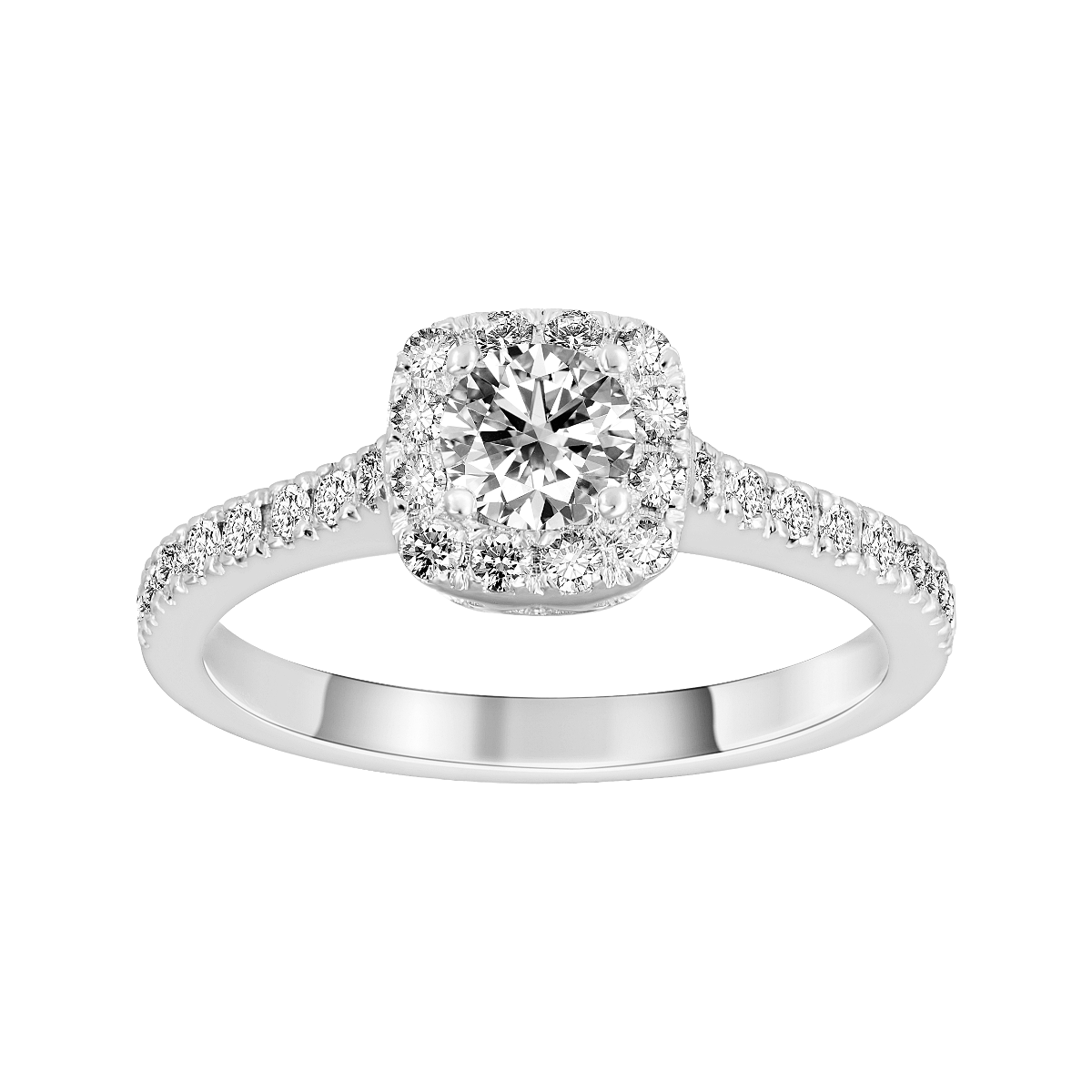 Paciência de diamante em ouro branco
