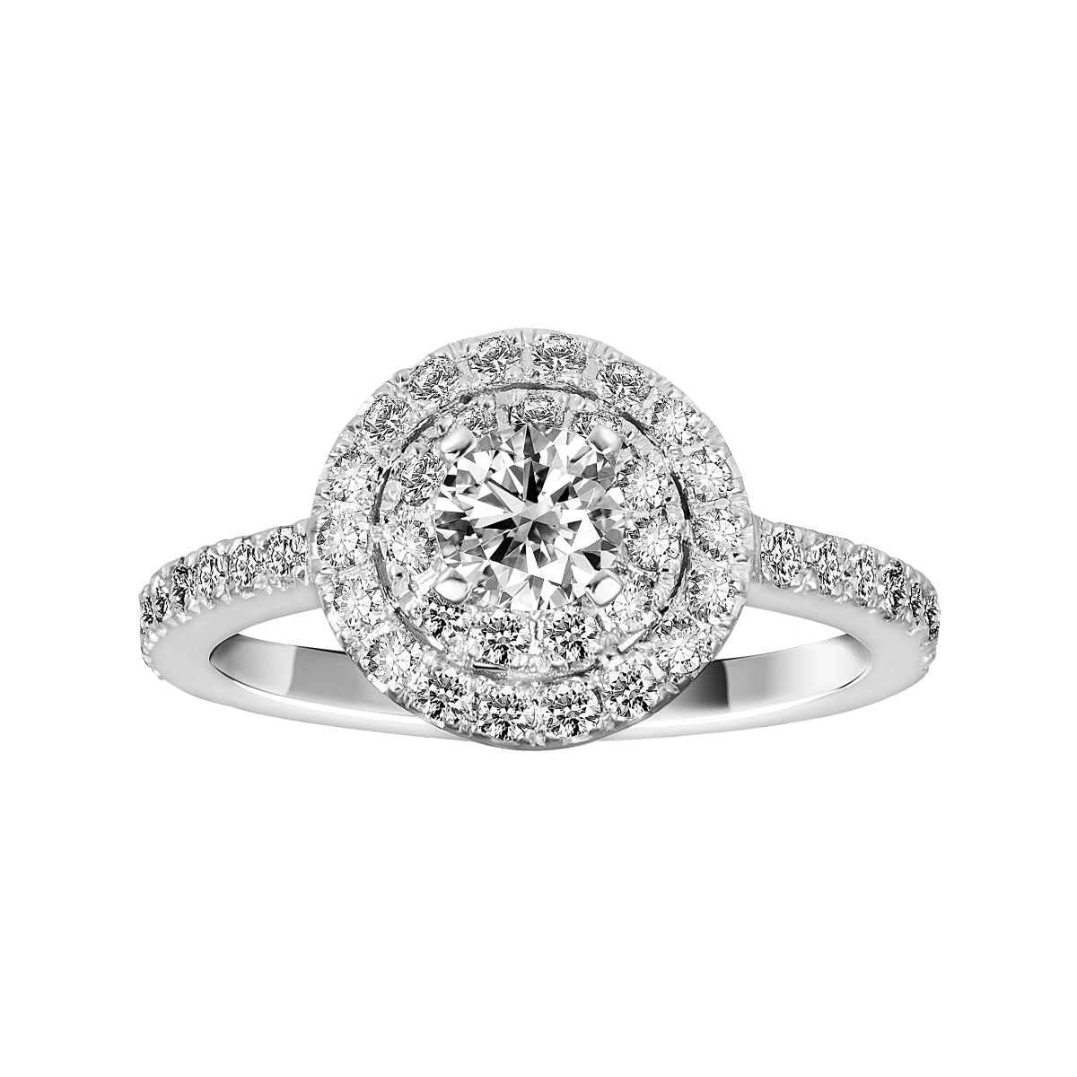 Paciência de diamante em ouro branco