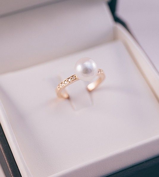 anillo de perla