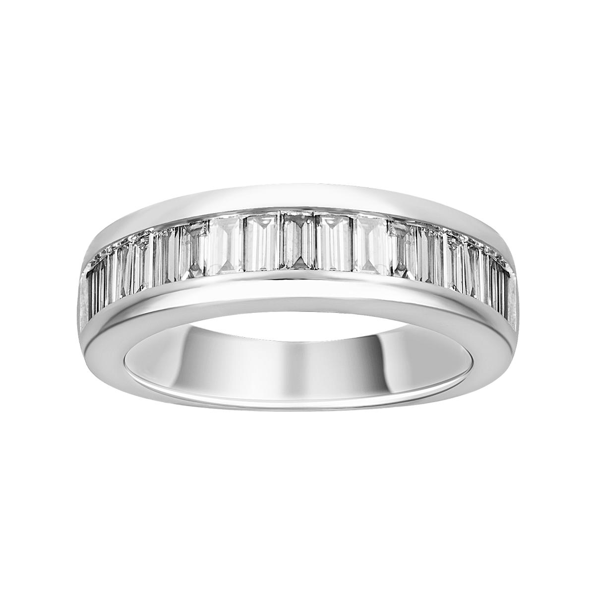 Aliança de diamantes em ouro branco