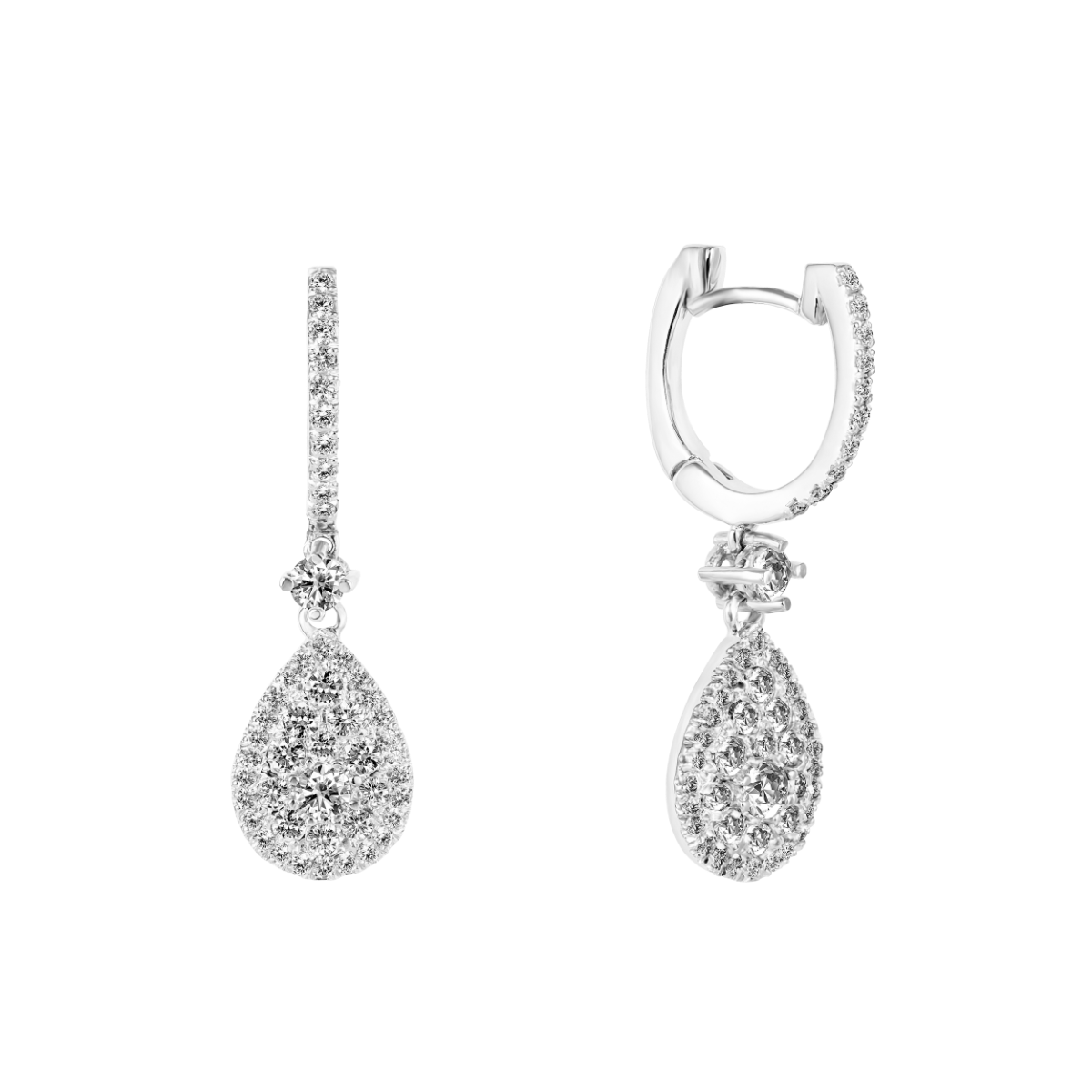 Brincos de diamantes