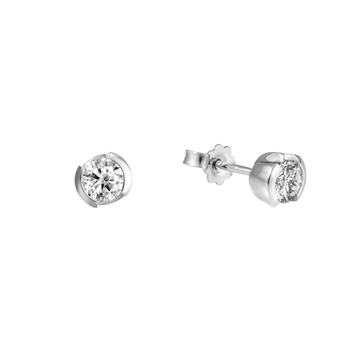 Brincos de diamantes em ouro branco